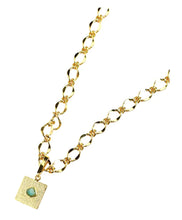 Load image into Gallery viewer, Ayla Basic Chain Collection Colombian Raw Emerald &amp; 24k Gold Plated Chain
