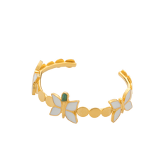 Load image into Gallery viewer, Volare  Butterfly New Collection Colombian raw emerald &amp; 24k Gold Plated
