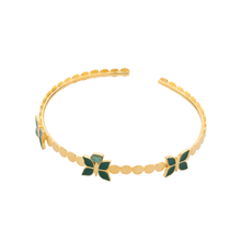 Load image into Gallery viewer, Volare Butterfly New Collection Colombian raw emerald &amp; 24k Gold Plated
