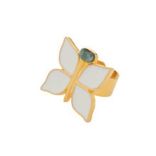 Load image into Gallery viewer, Volare Butterfly New Collection Colombian raw emerald &amp; 24k Gold Plated
