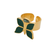 Load image into Gallery viewer, Volare Butterfly New Collection Colombian raw emerald &amp; 24k Gold Plated
