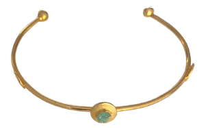 Jesse Constellation Collection Colombian Raw Emerald & 24k Gold Plated Necklace