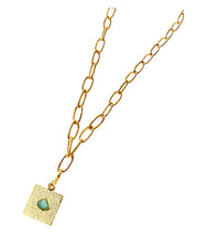 Load image into Gallery viewer, Iris Basic Chain Collection Colombian Raw Emerald &amp; 24k Gold Plated Chain
