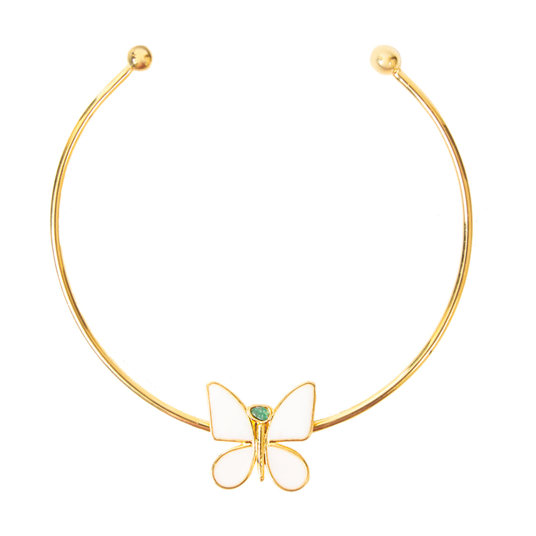 White Butterfly Effect Fiore Collection Necklace - TAO Company Jewelry by Vanessa Arcila
