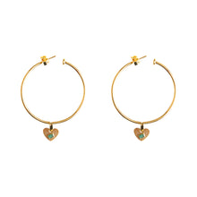 Load image into Gallery viewer, Basic Collection Colombian Raw Emerald &amp; 24k Gold Plated Earrings
